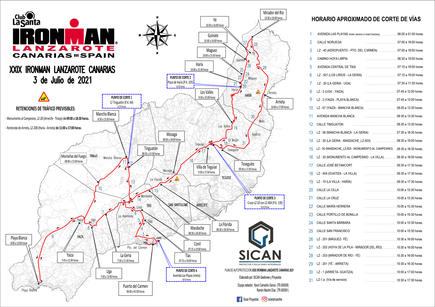 Ironman 2021 Plano general cortes ciclismo